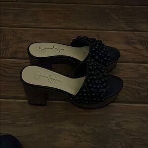 Jessica Simpson Black Platform Shoes with Sophisticated Design